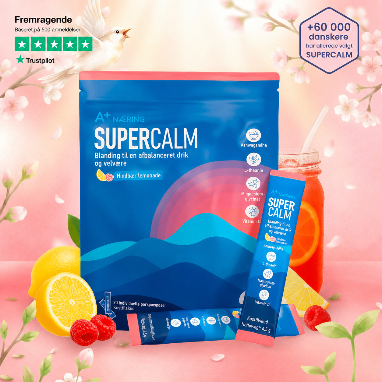 SuperCalm – Hindbær Lemonade